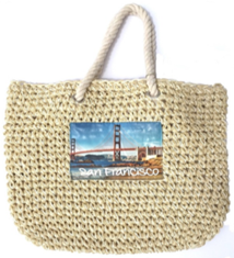 Straw Medium Bag- San Francisco