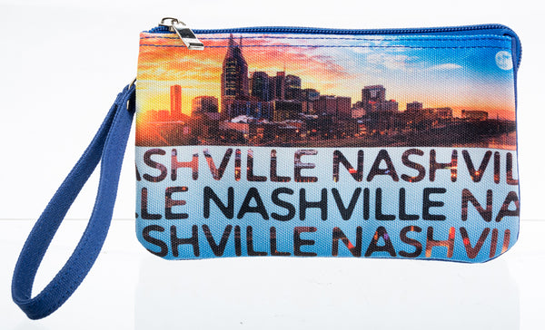 Skyline Watercolor Wristlet- Nashville