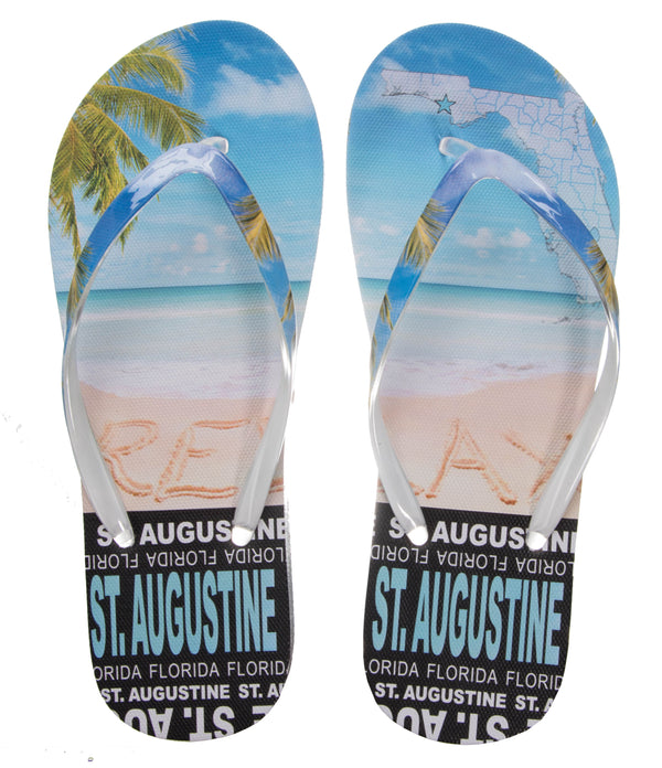 Digital Skyline Women's Flip Flop- St. Augustine