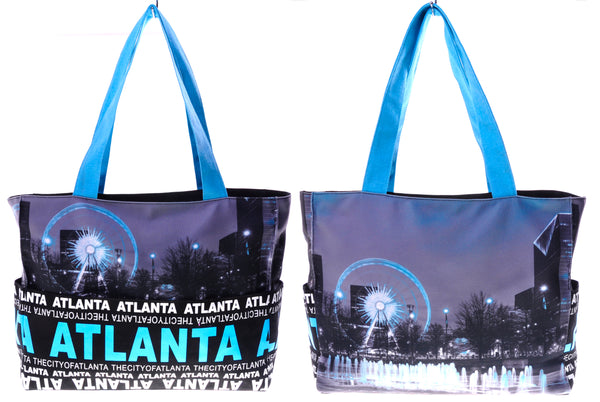 Skyline Tote Bag - Blue/Black-Atlanta