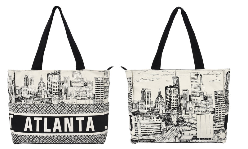 Black and White Tote – Atlanta