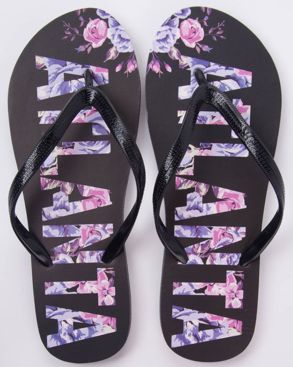 Women's Black Flip Flop- Atlanta