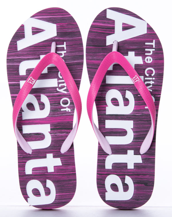 Atlanta Ladies' Flip Flop-Purple