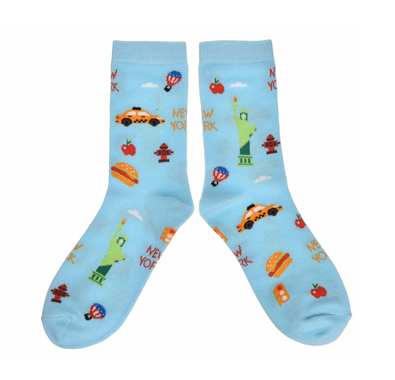 New York Cartoon Icon Socks