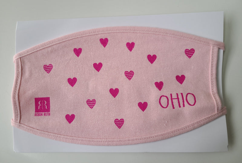 Ohio- Hearts Face Cover