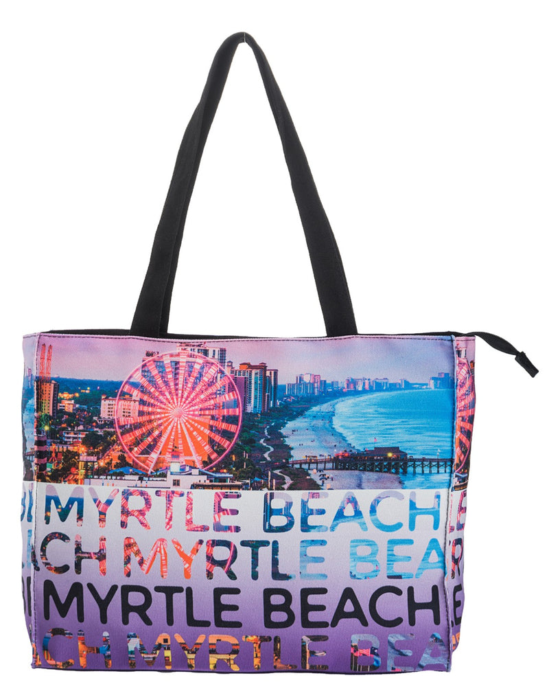 Skyline Watercolor- Myrtle Beach Medium Tote