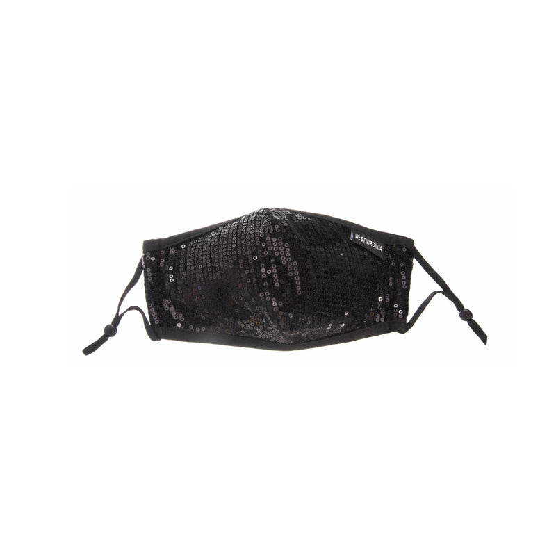 West Virginia- Black Glamour Sequin Mask