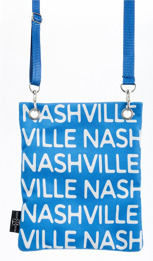 Skyline Watercolor Neck Wallet- Nashville