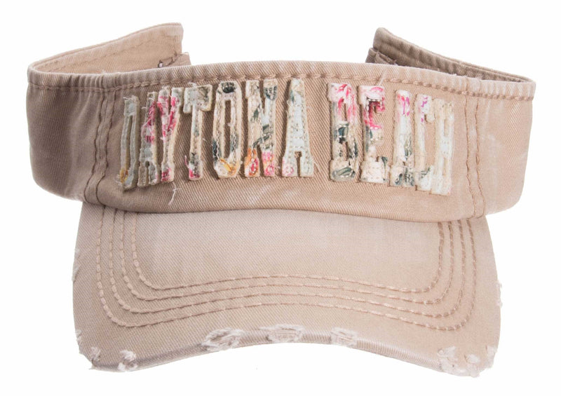 Distressed Floral Patch Visor- Daytona