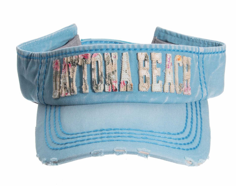 Distressed Floral Patch Visor- Daytona