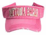 Distressed Floral Patch Visor- Daytona