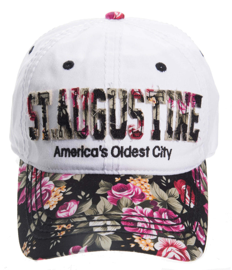 DISTRESSED FLORAL PATCH- ST AUGUSTINE CAP