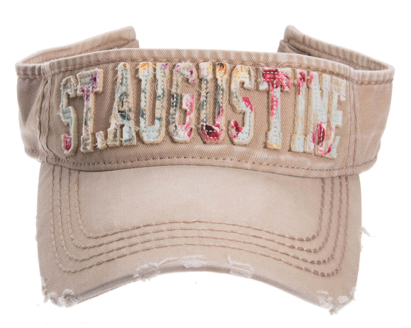 Distressed Flower Patch Visor- St. Augustine