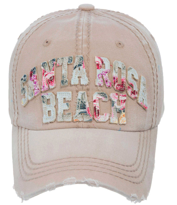 Distressed Flower Patch Cap- Santa Rosa