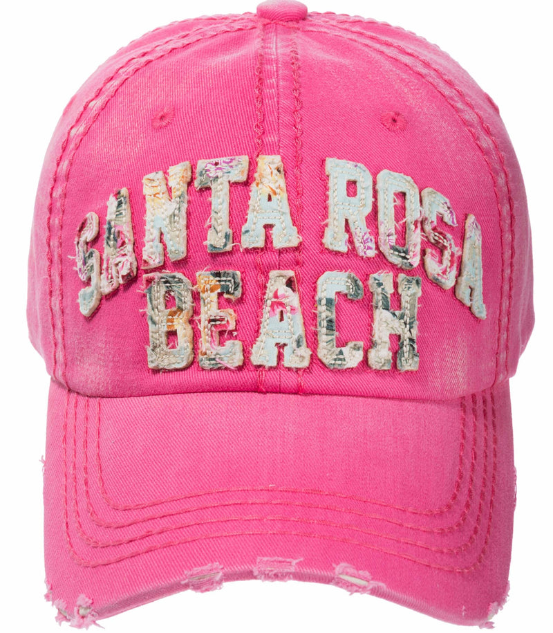 Distressed Flower Patch Cap- Santa Rosa