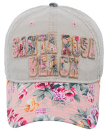 Distressed Floral Patch Cap- Santa Rosa