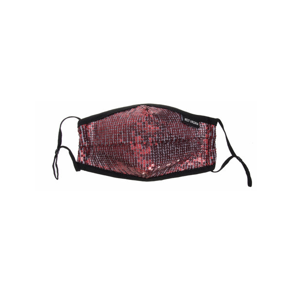 West Virginia- Red Glamour Sequin Mask