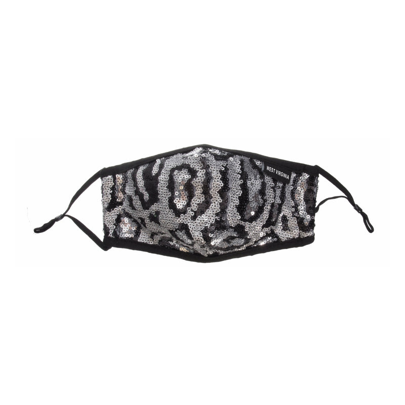 West Virginia- Zebra Glamour Sequin Mask