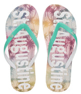 Rainbow Palm Trees Women's Flip Flop- St. Augustine