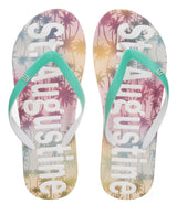 Rainbow Palm Trees Women's Flip Flop- St. Augustine