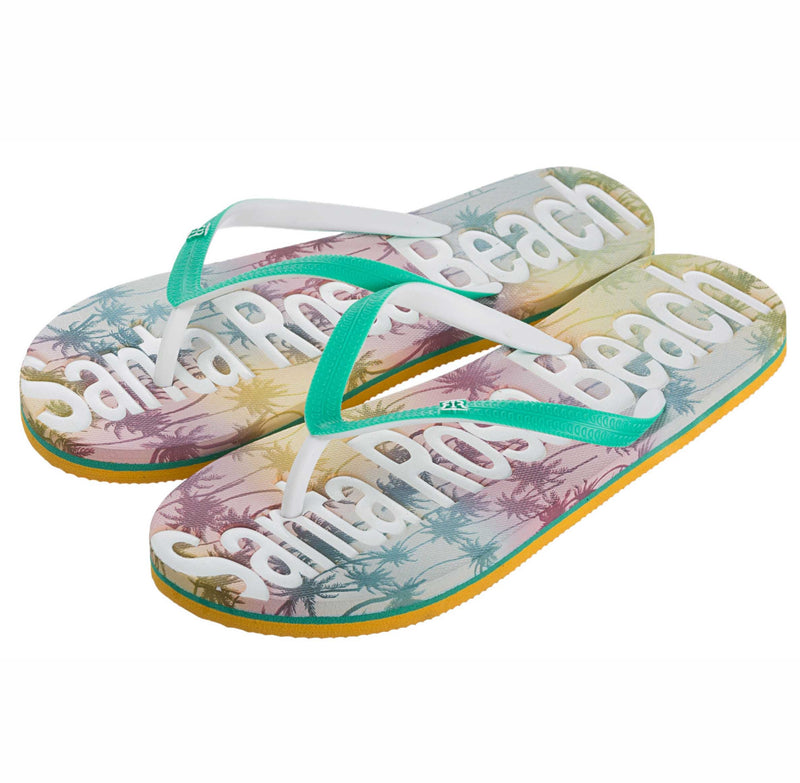 Rainbow Palm Trees Women's Flip Flop- Santa Rosa