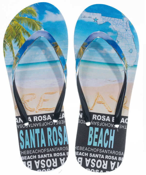 Digital Skyline Women's Flip Flop- Santa Rosa