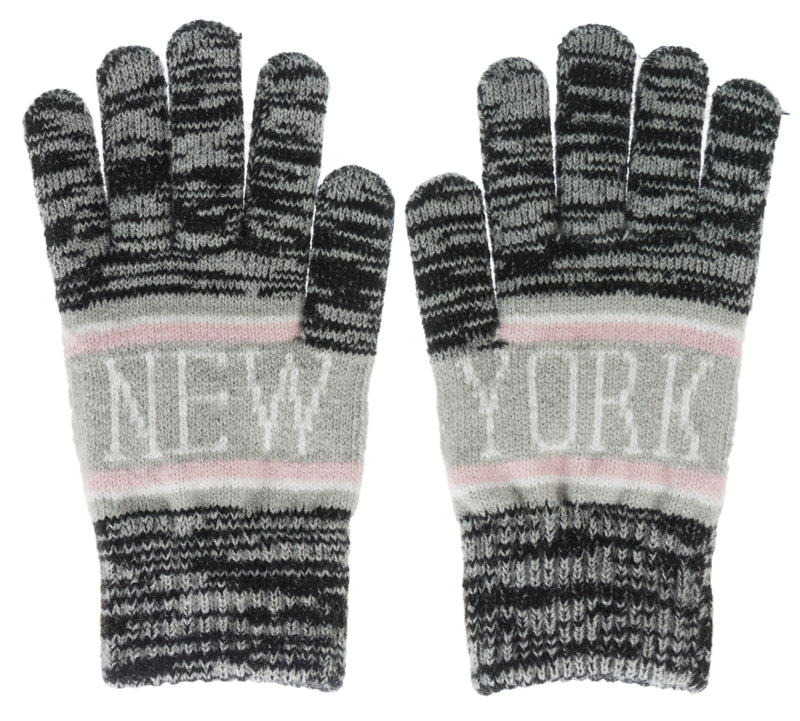 New Classic Winter Gloves- NY Distressed Black & White