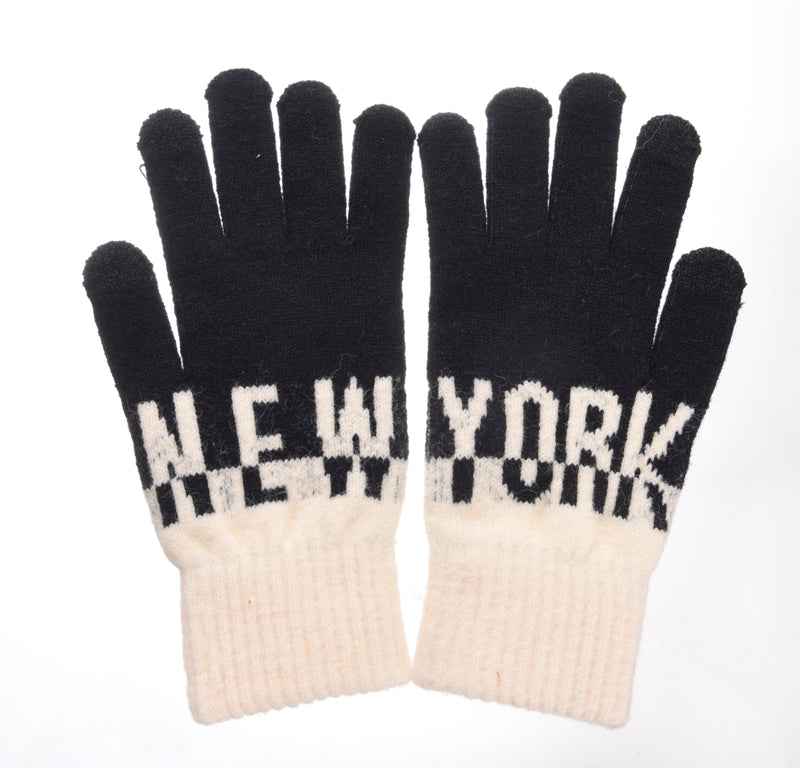 Color Block Smart Touch Gloves -NY