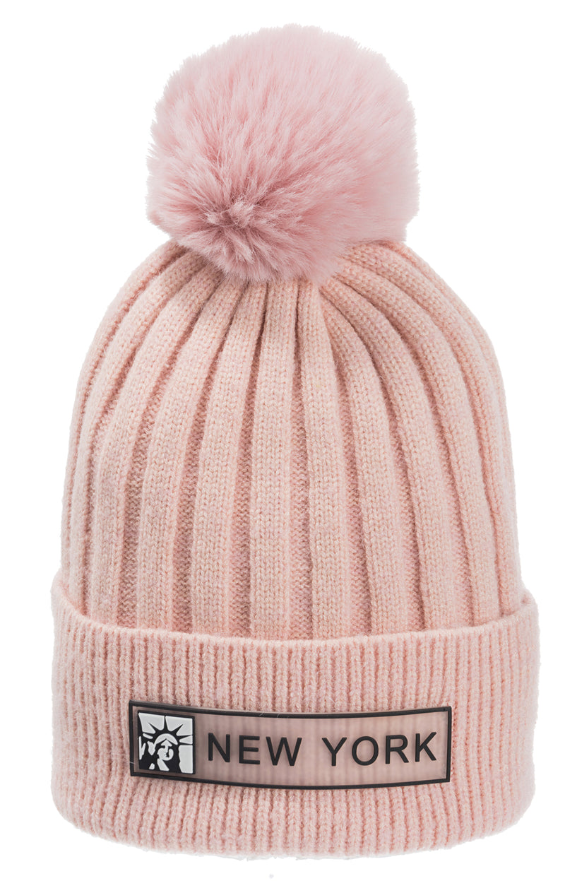 Silicone Band Winter Beanie- NY Statue of Liberty