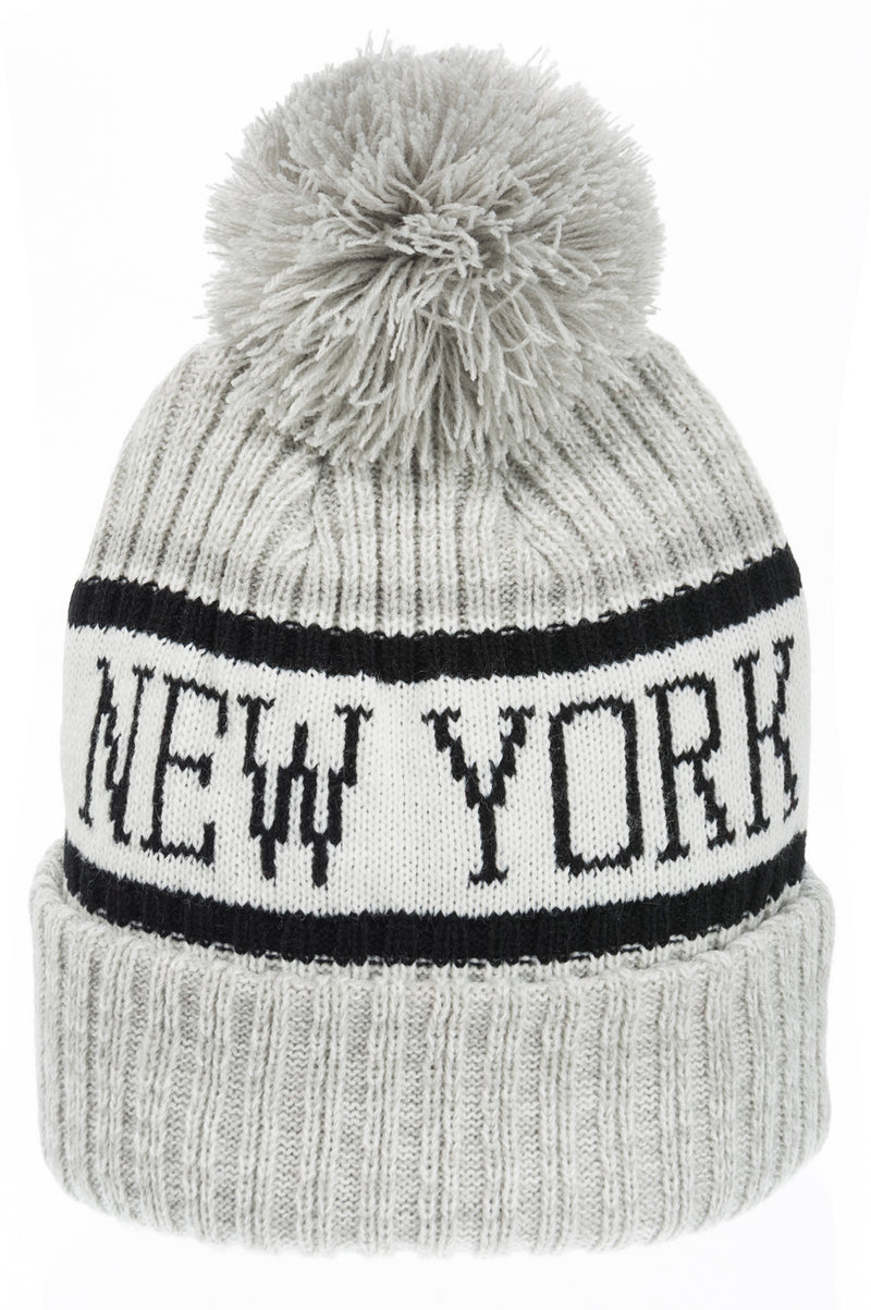 Pompom Beanie - New York