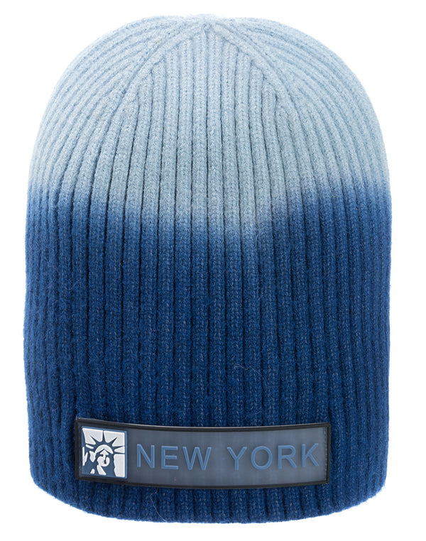 Silicone Band Winter Beanie- NY Statue of Liberty Ombre