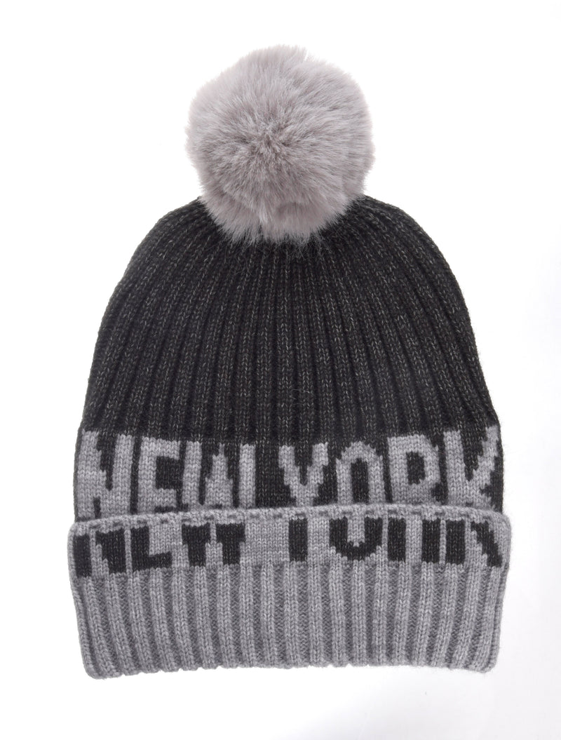 Color Block Beanie- NY