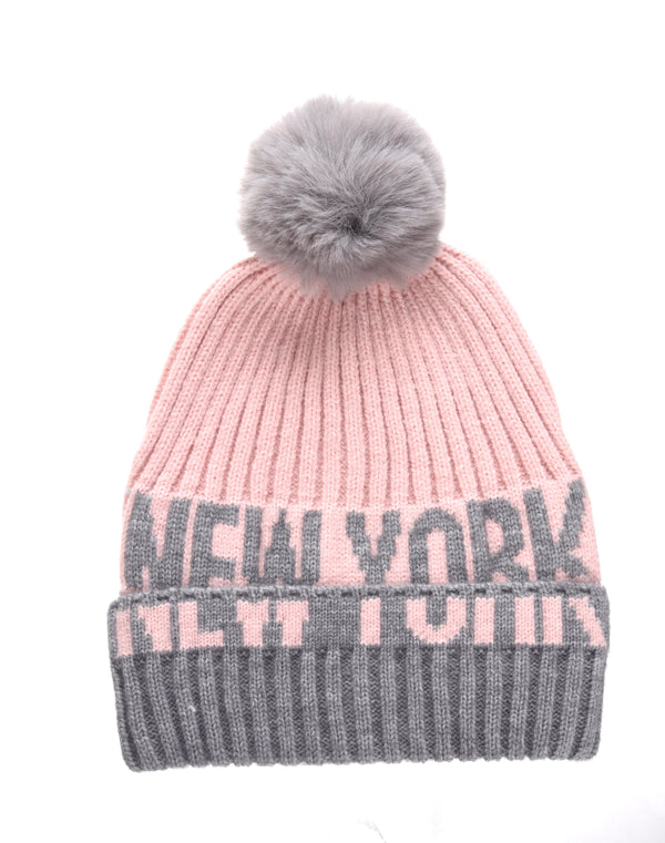 Color Block Beanie- NY