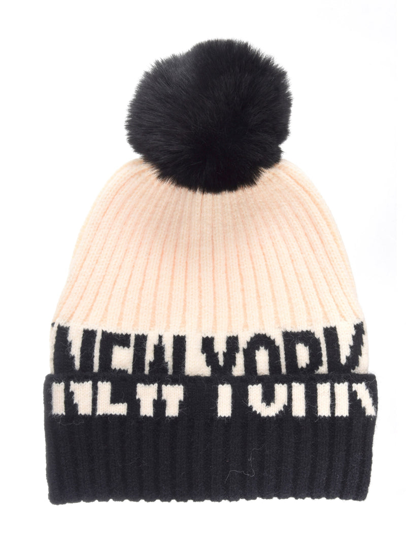 Color Block Beanie- NY