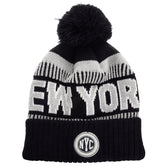Stamp Pompom Beanie- NYC