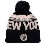 Stamp Pompom Beanie- NYC