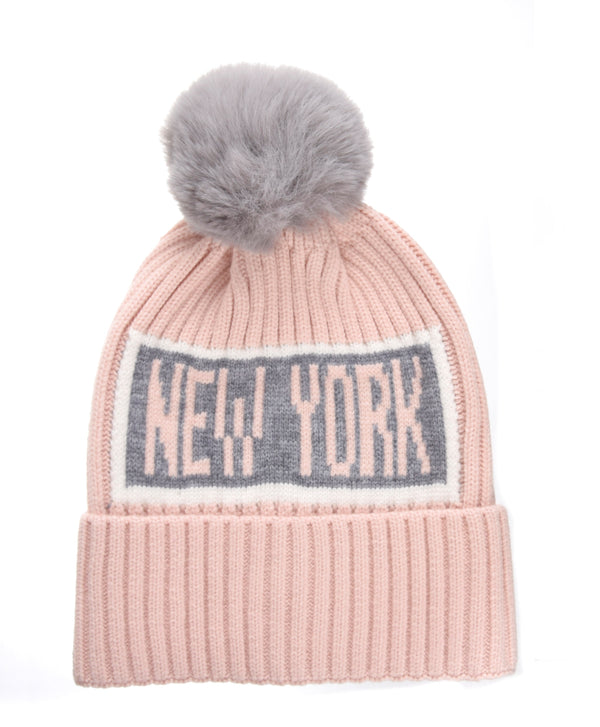 Winter Pompom Beanie- NY