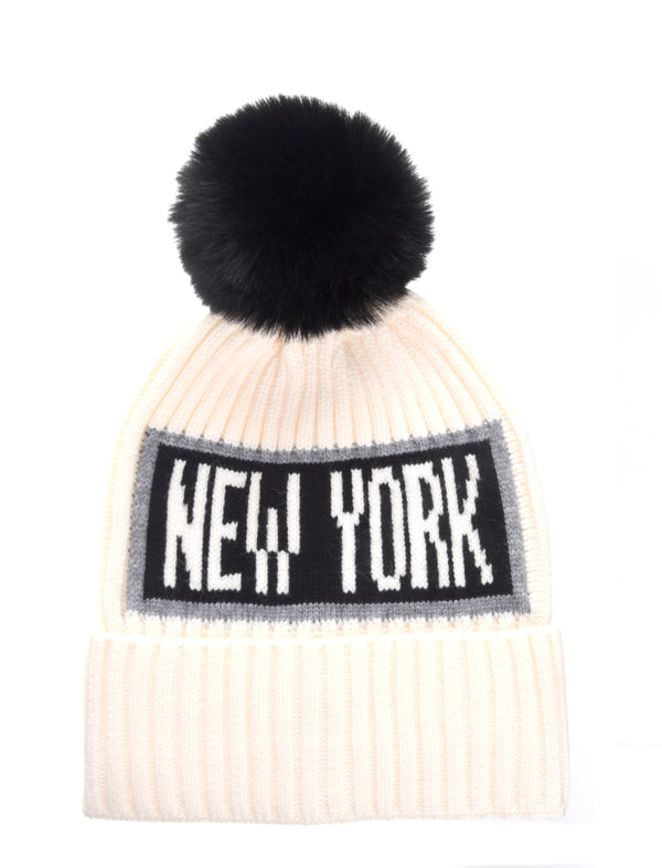 Winter Pompom Beanie- NY