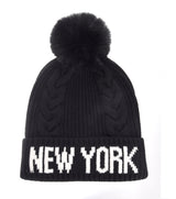 Cable Knit Beanie- NY