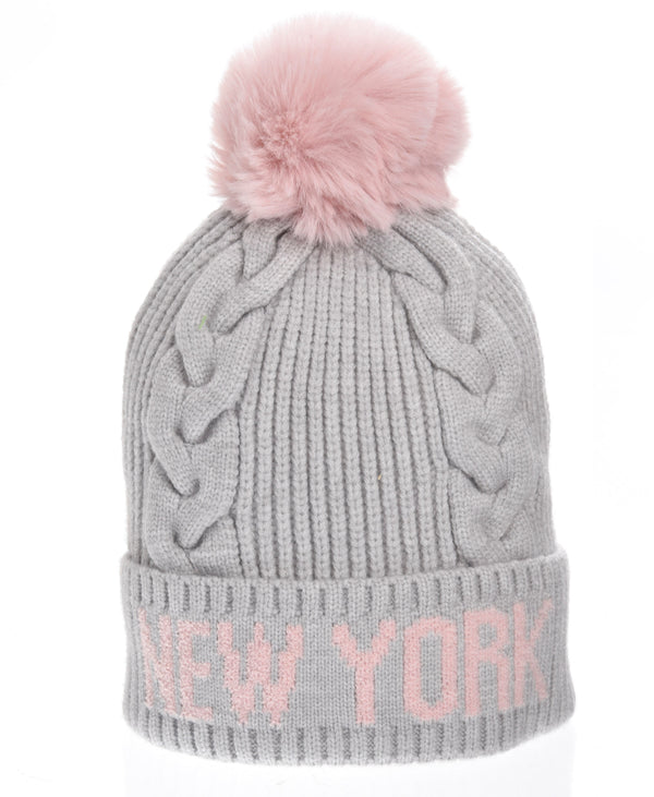 Cable Knit Beanie- NY