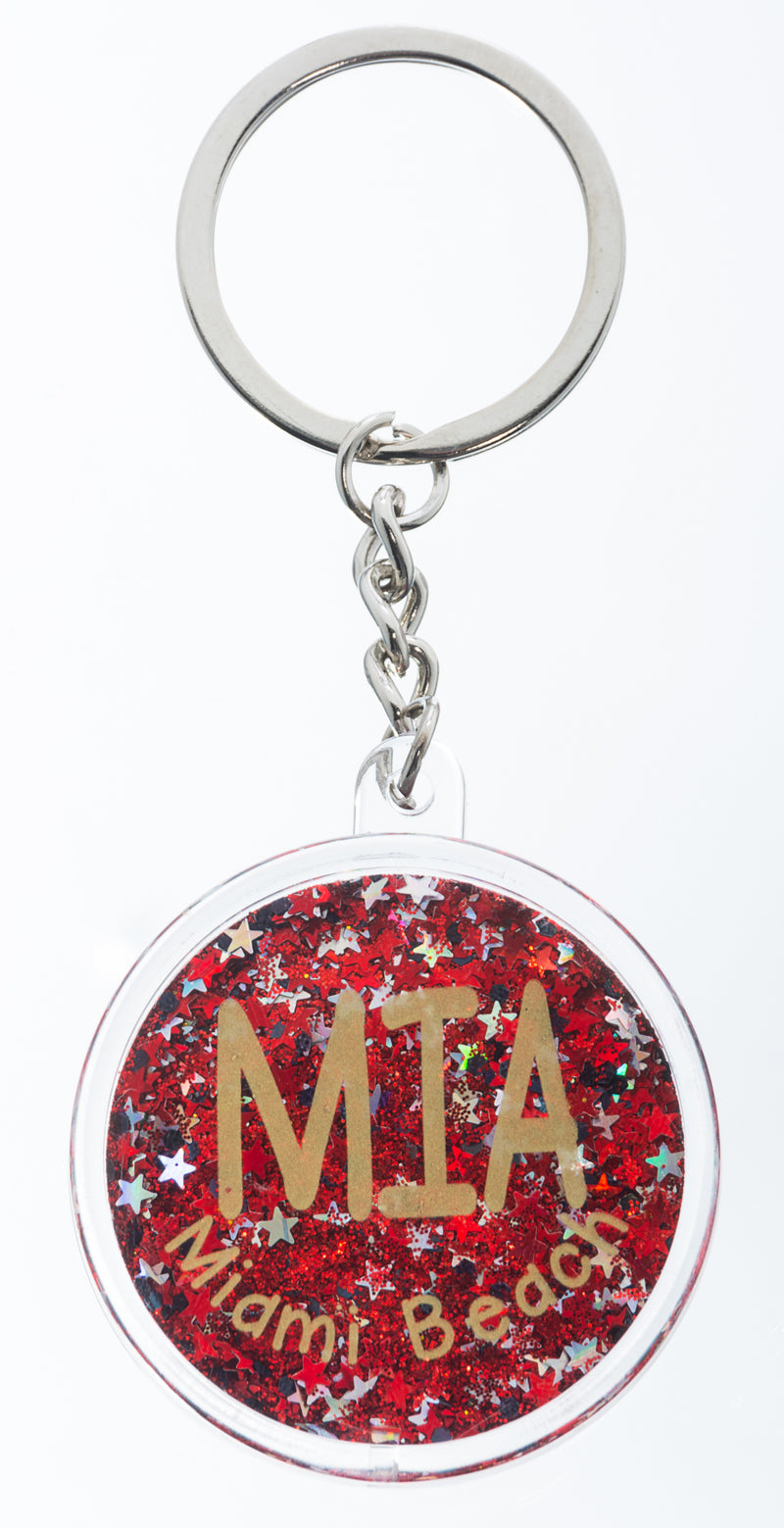 Glitter Keychain- Miami