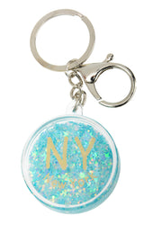 GLITTER KEYCHAIN- NEW YORK
