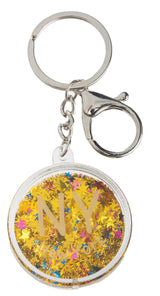 GLITTER KEYCHAIN- NEW YORK