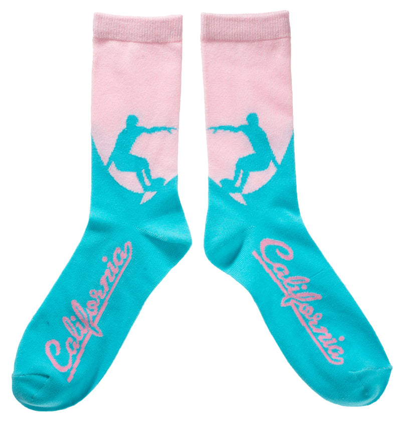 Color Block Surfer Socks- California