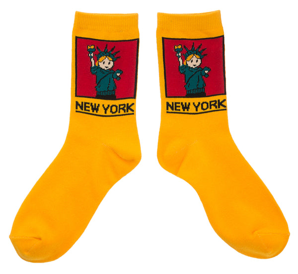 Statue of Liberty Cartoon- NEW YORK Socks